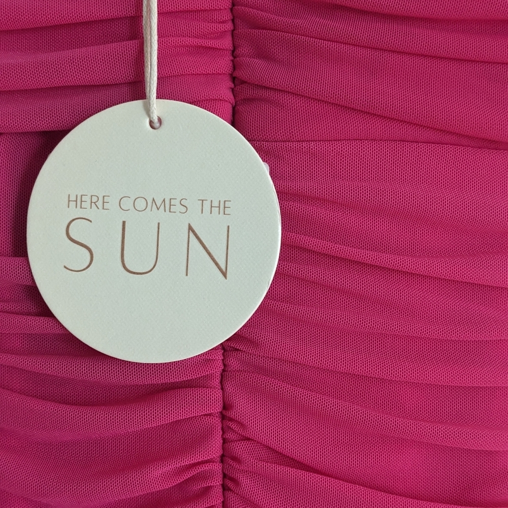 Cranberry ruched cocktail dress, size small